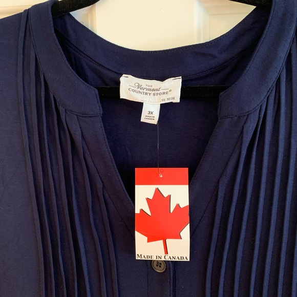 NWT Vermont Country Store Navy Midi Dress - Picture 2 of 4